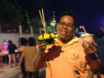My friend Art with some coconut ice cream